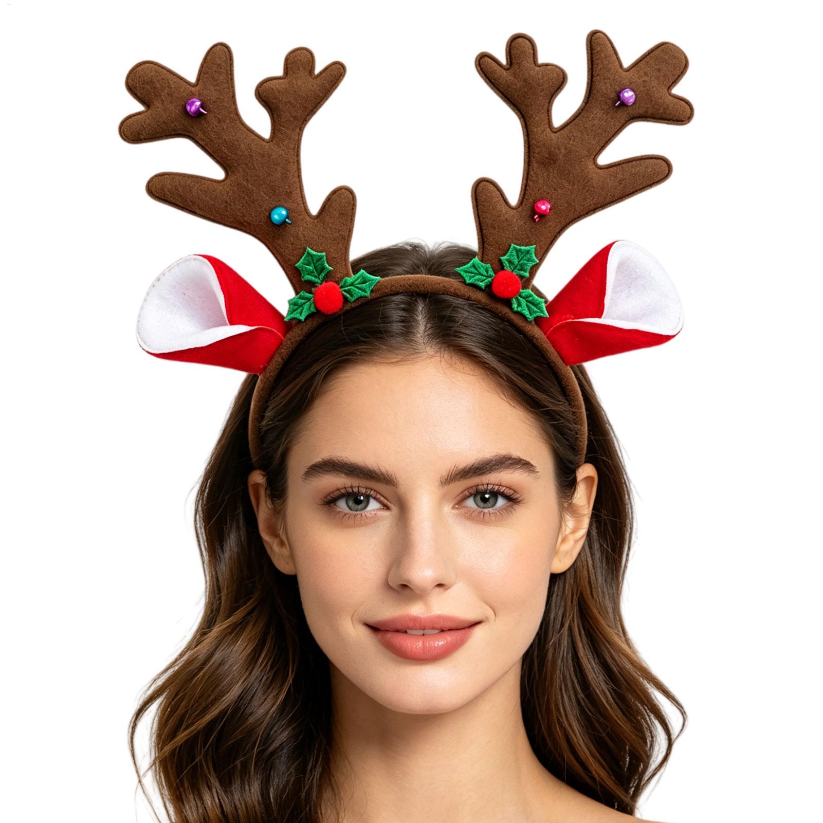 Reindeer Antlers Headband - Cerchietto con corna di renna natalizia,